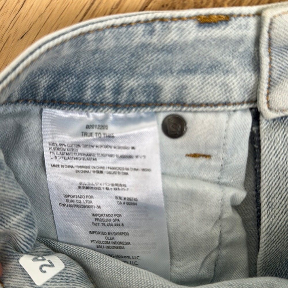 NWOT- Volcom denim cutoff shorts - Picture 5 of 5